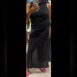 Black Dress only worn once! Size large. 2 high slits on the side